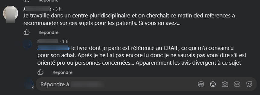 J'ai appris par hasard que mon livre sur l'AuDHD était au CRAIF